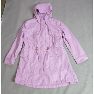 Talbots Jacket Womens Large Orchid Mist Anorak Drawstring Coat Lightweight Prep